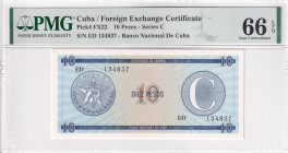 Cuba, 10 Pesos, UNC, pFX22, PMG 66 EPQ, TOP POP, Currency certificate
Estimate: USD 25-50