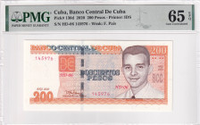 Cuba, 200 Pesos, 2020, UNC, p130d, PMG 65 EPQ
Estimate: USD 50-100