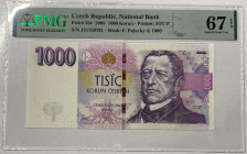 Czech Republic, 1.000 Korun, 2008, UNC, p25c, PMG 67 EPQ, High condition

Estimate: USD 75-150