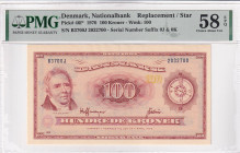 Denmark, 100 Kroner, 1970, AUNC, p46f, REPLACEMENT, PMG 58 EPQ
Estimate: USD 200-400