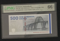 Denmark, 500 Kroner, 2019, UNC, p68f, PMG 66 EPQ, Low serial
Estimate: USD 100-200