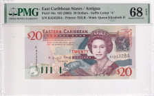 East Africa, 20 Dollars, 2003, UNC, p44a, PMG 68 EPQ, High Condition
, Queen Elizabeth II. Potrait
Estimate: USD 100-200