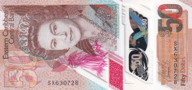East Caribbean States, 50 Dollars, 2019, UNC, p58, Queen Elizabeth II. Potrait, Polymer
Estimate: USD 50-100