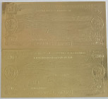 East Caribbean States, 30 Dollars, 1981, UNC, (Total 2 banknotes), Antigua & Barbuda, Commemorative banknote, 23 Carat Gold Leaf
Estimate: USD 20-40