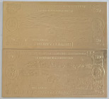 East Caribbean States, 30 Dollars, 1981, UNC, (Total 2 banknotes), Antigua & Barbuda, Hatıra Banknot, 23 Carat Gold Leaf
Estimate: USD 20-40