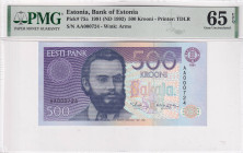 Estonia, 50 Krooni, 1992, UNC, p75a, Low serial Number, PMG 65 EPQ
Estimate: USD 300-600