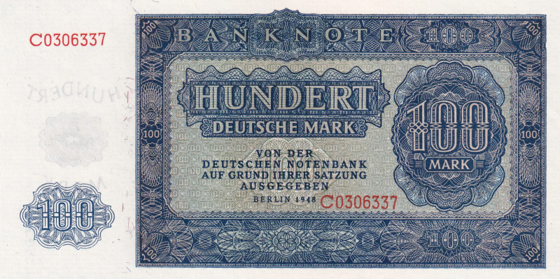 Germany - Democratic Republic, 100 Deutsche Mark, 1948, UNC, p15a
Estimate: USD ...