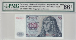 Germany - Federal Republic, 10 Deutsche Mark, 1980, UNC, p31d, REPLACEMENT, PMG 66 EPQ
Estimate: USD 125-250