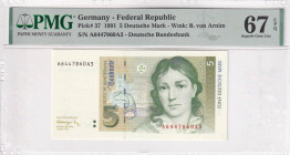 Germany - Federal Republic, 5 Deutsche Mark, 1991, UNC, p37, PMG 67 EPQ, High condition

Estimate: USD 30-60
