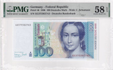 Germany - Federal Republic, 100 Deutsche Mark, 1996, AUNC, p46, PMG 58 EPQ
Estimate: USD 100-200