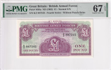 Great Britain, 1 Pound, 1962, UNC, pM36a, PMG 67 EPQ, High condition

Estimate: USD 40-80