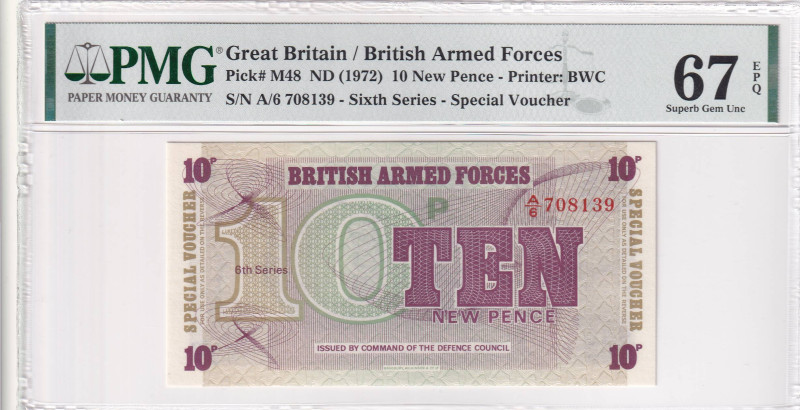 Great Britain, 10 New Pence, 1972, UNC, pM48, PMG 67 EPQ, High condition,TOP POP...