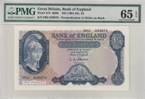 Great Britain, 5 Pounds, 1961/1963, UNC, p375a, PMG 65 EPQ
Estimate: USD 200-400