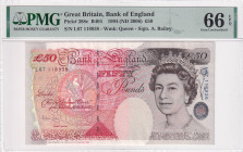 Great Britain, 50 Pounds, 1994, UNC, p388c, PMG 66 EPQ, Queen Elizabeth II. Potrait
Estimate: USD 75-150