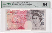 Great Britain, 50 Pounds, 2006, UNC, p388c, PMG 64, Queen Elizabeth II. Potrait
Estimate: USD 100-200