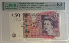 Great Britain, 50 Pounds, 2015, UNC, p393b, PMG 64, Queen Elizabeth II. Potrait
Estimate: USD 100-200