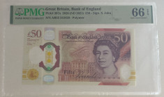 Great Britain, 50 Dollars, 2021, UNC, p397a, PMG 66 EPQ, Queen Elizabeth II. Potrait, Polymer
Estimate: USD 100-200