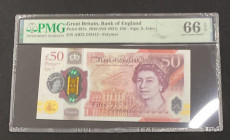 Great Britain, 50 Pounds, 2020, UNC, p397a, PMG 66 EPQ, Queen Elizabeth II. Potrait, Polymer
Estimate: USD 100-200
