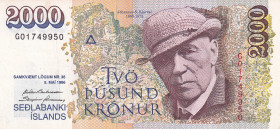 Iceland, 2.000 Kronur, 1986, VF(+), p57a
Estimate: USD 20-40