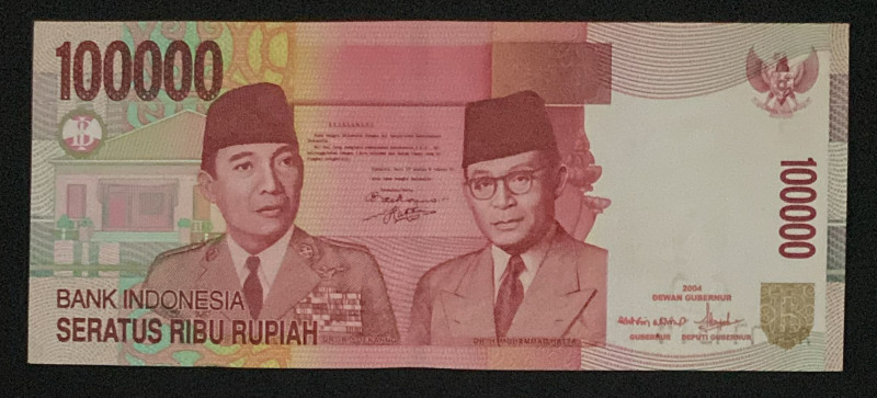 Indonesia, 100.000 Rupiah, 2004/2005, UNC, p146b
Estimate: USD 15-30