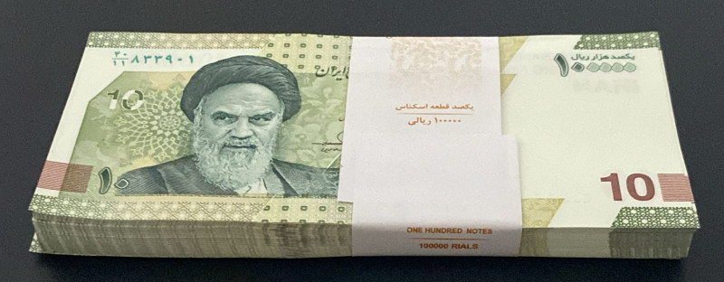 Iran, 100.000 Rials, 2021/2023, UNC, p163, BUNDLE, (Total 100 Banknotes)
Estimat...