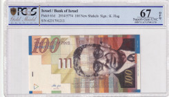 Israel, 100 New Shekels, 2014, UNC, p61d, PCGS 67 OPQ, High Condition
Estimate: USD 150-300