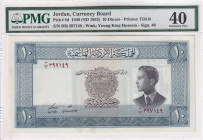 Jordan, 10 Dinars, 1952, XF, p8d, PMG 40
Estimate: USD 1250-2500