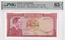 Jordan, 5 Dinars, 1959, UNC, p15b, PMG 65 EPQ
Estimate: USD 50-100