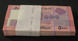 Lebanon, 5.000 Livres, 2021, UNC, p91, BUNDLE, (Total 100 Banknotes)
Estimate: USD 20-40