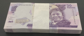 Malawi, 20 Kwacha, 2020, UNC, p63, BUNDLE, (Total 100 Banknotes)
Estimate: USD 25-50