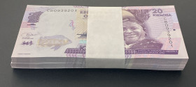 Malawi, 20 Kwacha, 2020, UNC, p63, BUNDLE, (Total 100 Banknotes)
Estimate: USD 30-60
