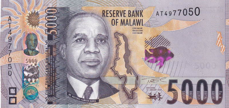 Malawi, 5.000 Kwacha, 2022, UNC, p71
Estimate: USD 20-40