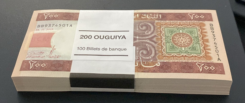 Mauritania, 200 Ouguiya, 2013, UNC, p17, BUNDLE, (Total 100 Banknotes)
Estimate:...