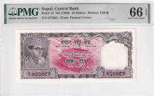 Nepal, 10 Mohru, 1960, UNC, p10, PMG 66 EPQ
Estimate: USD 75-150