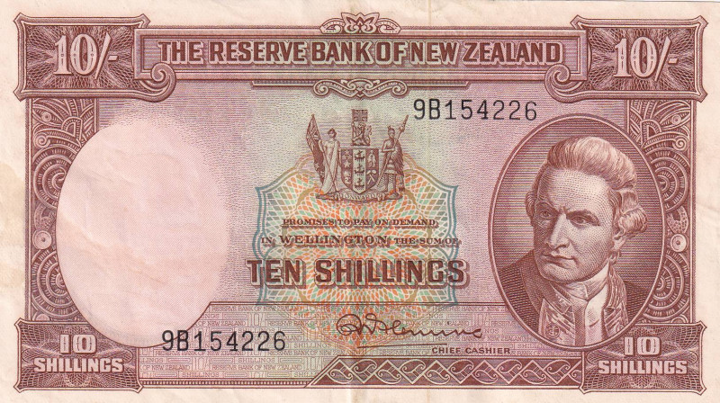 New Zealand, 10 Shillings, 1940/1967, XF, p158c
Estimate: USD 20-40