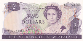 New Zealand, 2 Dollars, 1981/1992, UNC, p170, Queen Elizabeth II. Potrait
Estimate: USD 15-30