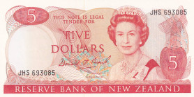 New Zealand, 5 Dollars, 1981/1992, UNC, p171c, Queen Elizabeth II. Potrait
Estimate: USD 30-60