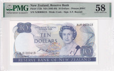 New Zealand, 10 Dollars, 1985/1989, AUNC, p172b, PMG 58, Queen Elizabeth II. Potrait
Estimate: USD 40-80