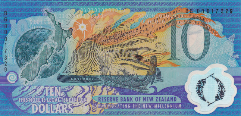 New Zealand, 10 Dollars, 2000, UNC, p190, Commemorative banknote, polymer
Estima...