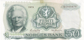 Norway, 50 Kroner, 1973, AUNC, p37b
Estimate: USD 50-100