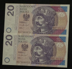 Poland, 20 Zlotych, 2016, UNC, p184, (Total 2 banknotes)
Estimate: USD 20-40