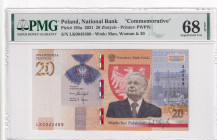 Poland, 20 Zlotych, 2021, UNC, p195a, PMG 68 EPQ, High Condition
, Commemorative and Polymer Banknote
Estimate: USD 100-200