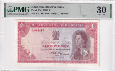 Rhodesia, 1 Pound, 1968, VF, p28d, PMG 30, Queen Elizabeth II. Potrait
Estimate: USD 150-300