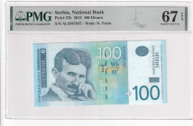 Serbia, 100 Dinara, 2013, UNC, p57b, PMG 67 EPQ, High condition

Estimate: USD 25-50