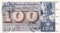 Switzerland, 100 Franken, 1956/1973, VF, p49
Estimate: USD 25-50