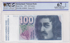 Switzerland, 100 Franken, 1993, UNC, p67m, PCGS 67 OPQ
Estimate: USD 200-400