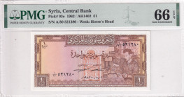 Syria, 1 Pound, 1982, UNC, p93e, PMG 66 EPQ
Estimate: USD 25-50
