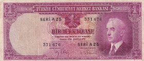 Turkey, 1 Lira, 1942, VF, p135, 2.Emission, British Edition
Estimate: USD 30-60