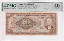 Turkey, 10 Lira, 1948, XF, p148, 4.Emission, PMG 40
Estimate: USD 250-500
