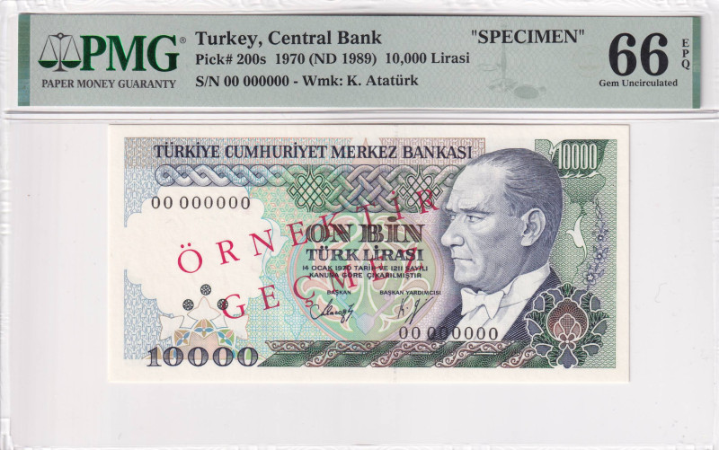 Turkey, 10.000 Lira, 1993, UNC, p200s, 7.Emission, PMG 66 EPQ, SPECIMEN
Estimate...